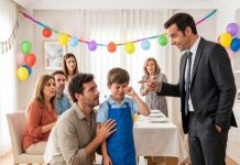 El cumpleaños debía ser un día feliz. Pero cuando vi las lágrimas correr por las mejillas de mi hijo, sentí que algo dentro de mí se rompía. —Papá, yo no hice nada malo… —susurró. Antes de que pudiera responder, una voz gritó desde la mesa: —¡Ese niño es un problema para todos! El silencio cayó sobre la sala. Nadie imaginó que segundos después aparecería una grabación capaz de arruinar varias vidas. Y yo fui el primero en verla…