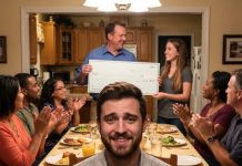 I thought I knew exactly where I stood in my family until the night my father raised a glass at my sister’s celebration and handed her a $50,000 check while everyone cheered. Then he turned to me, slid an envelope across the table, and said, “You owe us $1,200 by the end of the month.” I stared at him, shocked. Moments later, I realized the most painful betrayal wasn’t the money—it was discovering I’d spent years funding a life that was never mine. What happened after I walked away changed my family forever.