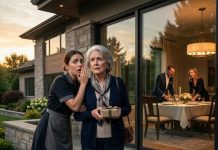 After two years of silence, my son finally invited me to dinner. Just as I reached the front door, the maid grabbed my arm and whispered, “Don’t go inside! They’re waiting for you!” I froze, stepped back into the shadows, and watched from across the street. Five minutes later, police cars surrounded the house… and I realized I had just escaped the trap of my own son.