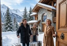The day my son and daughter-in-law arrived at my villa in the Alps with three suitcases, they acted like they were doing me a favor. “We’re moving in to make peace,” Claire announced as she pushed past me. I didn’t argue. I simply opened the door. Seconds later, they froze in the grand hall. My son whispered, “Mom… what is all this?” I smiled. They thought they were walking into my home. They had just walked into their worst mistake.