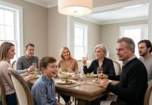 I watched my eight-year-old grandson fly backward and slam into the dining room wall so hard that the entire table went silent. While he lay on the floor crying, my son-in-law’s father simply shrugged. Then his wife laughed and raised her glass. “Good! The boy needed to learn a lesson!” she said. My hands turned ice cold as I stood up and made a phone call. They kept smiling. They had no idea who they had just provoked.