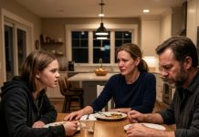My sixteen-year-old daughter looked me straight in the eyes and said, “The best birthday gift would be if you just died.” I didn’t scream. I didn’t cry. I smiled and said, “Okay.” Seven days later, I vanished—after canceling the mortgage, draining the accounts, and leaving one envelope on the table. When they opened it, my husband whispered, “We’re finished…” and my daughter finally understood what she had done.