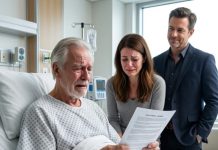 I woke up after three weeks in a coma expecting to go home. Instead, my daughter stood beside my hospital bed, unable to meet my eyes, and whispered, “Dad… you can’t live there anymore.” My heart stopped when she told me my house now belonged to her husband’s family. They thought an old man with a stroke was finished. Six weeks later, those same people were standing at my front door begging for mercy.