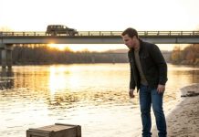 I watched a man throw a wooden crate into the river and drive away without looking back. When I heard a faint voice from inside, my stomach dropped. “Please… please be empty,” I whispered as I pried the lid open. Then I saw a terrified little girl staring up at me. Seconds later, she grabbed my arm and cried, “He’s coming back for me.” What happened next exposed a secret worth millions.