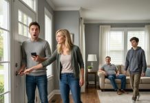 I froze the moment I saw my sister unlocking my front door with a stolen spare key. “Relax,” she said, walking inside like she owned my house. Her husband laughed, and her son dropped his bag on my couch. I said nothing—I just picked up my phone and dialed the police. My sister turned, shocked. “You wouldn’t do this to family.” But she didn’t know what I had installed in this house before she ever stepped inside.