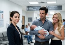 At the hospital, my ex-husband smirked at me like I was still the woman he left behind. “Rough luck, Claire,” he said loudly. “You were never meant to be a mother anyway.” Then he pulled my ex-best friend closer, proudly showing off their baby. I smiled calmly and said, “Are you sure that child is yours?” Two minutes later, a man walked in holding a DNA file—and everything they believed collapsed instantly.