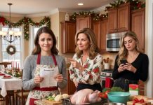 1 Day before Christmas, mom smirked: “Your sister’s friends are spending Christmas here. It’s only 25 people. We need you to cook, clean, and bow. I smiled. That night, I flew to Florida for a trip. When they arrived and saw the empty kitchen, her face turned pale—but the real surprise was still to come…”