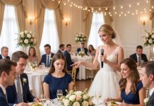 At my stepsister’s wedding dinner she introduced me and laughed: “This is my stepsister — just a useless nurse.” The groom’s father stared at me: “Wait, you’re the girl who” The entire room froze.