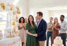 At my baby shower, a pregnant woman walked in and called my husband “honey.” I froze. She said: “I’m his wife.” Everyone believed her until I asked one simple question. She went completely pale…