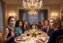 AT MY SISTER’S ENGAGEMENT DINNER, MOM INTRODUCED ME TO THE GROOM’S FAMILY: “THIS IS OUR OTHER DAUGHTER – CLEANS HOUSES FOR A LIVING.” DAD ADDED: “WE’VE GIVEN UP ON HER.” THE GROOM’S MOTHER TILTED HER HEAD, STARED AT ME, AND WHISPERED: “WAIT … YOU’RE THE WOMAN WHO-” SHE STOPPED. THE ENTIRE TABLE WENT DEAD SILENT. MY MOM’S FACE TURNED WHITE TRUE STORY –