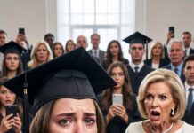 El día de mi graduación debía ser el más feliz de mi vida… hasta que la mujer que me abandonó apareció entre la multitud. —Soy tu madre… perdóname —dijo con lágrimas falsas. Mi cuerpo tembló. Durante años soñé con ese momento. Pero en lugar de correr hacia ella, corrí hacia otro hombre. Abracé al anciano reciclador que me crió. —Abuelo… este logro siempre fue tuyo. Entonces ella gritó algo que congeló mi sangre.