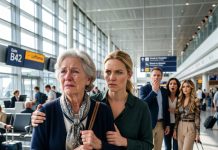 I watched my grandmother stand alone at the airport check-in counter while the agent quietly said, “There’s no ticket under her name.” My parents looked away. My sister pretended not to hear. That was the moment I realized it wasn’t a mistake—it was intentional. Days later, when an attorney met them at the airport with a thick folder of evidence, my father turned pale. Then my fiancé revealed a truth that changed everything. And suddenly, the people who thought they controlled the family were the ones being exposed.