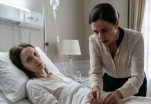 Estoy atrapada en la cama, conectada a un suero por la desnutrición severa, mientras mi propio cuerpo me traiciona. La suegra Agnes arranca la aguja de mi mano con violencia, abriéndome la piel: “Muérete de hambre en silencio, así mi hijo podrá casarse con una mujer de verdad.” No grito. Solo miro la ventana… el láser del rifle de mi hermano Caleb se enciende en su frente. Y todo queda en silencio.