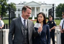“You’ll never belong here,” my father said, blocking my path at the White House gate. I didn’t argue. I didn’t even look at him. I just handed my invitation to security. The moment it was scanned, the atmosphere changed. A uniformed Admiral stepped forward and said, “She’s cleared at the highest level.” My father’s smirk collapsed… right in front of everyone.