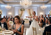 “Let’s all raise a glass to my sister—the woman who turned failure into a personality!” Vanessa laughed, and the ballroom exploded with applause. I smiled, even as every word cut deeper. They thought I was the joke tonight. They didn’t know that somewhere, a live national news broadcast had already begun—and it was about to interrupt her wedding forever.