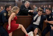 The moment my husband’s mistress kicked me in the stomach outside the courtroom, he laughed and said, “She always overreacts.” I clutched my pregnant belly, trying to stay calm as the police officer dragged them inside. Then the judge walked in, saw the bruise forming under my dress, and froze. “Who dared lay a hand on my daughter?” my father roared. By sunset, both were handcuffed – and I was the owner of everything he intended to steal.