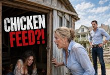 For three weeks, my daughter’s phone went silent, and every message I sent stayed unread. When I arrived at her farmhouse, my son-in-law blocked the porch with a fake smile. “She’s visiting friends,” he lied. Then I heard crying from the chicken coop. I opened the door and found my little girl filthy, trembling, eating chicken feed. I didn’t scream. I smiled, because revenge had just become my duty.