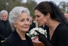 “AT MY SON’S FUNERAL, MY DAUGHTER-IN-LAW GAVE ME 30 DAYS TO LEAVE MY HOME. I JUST SMILED, PACKED A BAG, AND QUIETLY LEFT. THE NEXT MORNING, SHE GOT A VISITOR… THE POLICE WERE AT HER DOOR – TRUE STORY -“