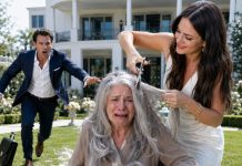 My son’s fiancée forced me to cut my hair in the garden, laughing as she said, “You old-fashioned woman. He’ll never believe you.” What she didn’t know was that my son, a millionaire, had come home earlier than expected.