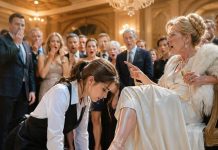 “Get on your knees and clean my dress,” Vivian Blackwood ordered as the entire ballroom watched in terrified silence. I obeyed, but not because I was weak. Beneath my uniform, a hidden recorder captured every cruel word—including the threat connected to my father’s mysterious death. She thought she had humiliated an ordinary waitress. She had no idea I had entered her hotel to destroy her.