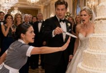 The billionaire raised the silver knife, ready to cut his seven-tier wedding cake, when I threw myself between him and the bride. “Don’t touch it!” I screamed. Three hundred guests stared as security grabbed my arms. The bride slapped me and hissed, “You’re only a maid.” I smiled through the pain and pointed beneath the bottom tier. “Then why are your stolen jewels hidden inside it?”