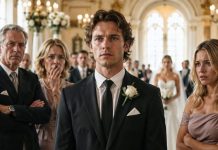 Two hours before my wedding, my father texted, “We refuse to watch you ruin your life by marrying a security guard.” My mother and sister laughed, leaving twelve chairs empty at the ceremony. I stayed silent—because they had no idea my bride was secretly investigating the multimillion-dollar fraud keeping my father’s company alive. Then she opened their cruel wedding gift and whispered, “He just gave me the final piece of evidence.”