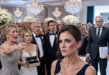 At sister’s wedding, parents demanded I hand over my penthouse keys, right in front of 200 guests. I said no… Mom slapped me so hard my earring flew off. I picked up my earring, walked out, and made a call. In a hour, a man showed up at the reception. When mom saw who it was, she started screaming…