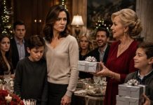 I watched my mother hand every grandchild the same gift—except my son. “He doesn’t deserve one,” she announced, while her favorite received two. My boy forced a smile, and something inside me snapped. I stood up, took his hand, and said, “We’re done here.” Hours later, Mom texted, “You still owe me for dinner.” I laughed—because she had no idea what I was about to do next.