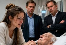 The doctor grabbed my arm before I reached my 102-year-old father’s bed. “You’re the first family member we’ve seen,” she whispered. Dad was dehydrated, bruised, and had been calling for help for an hour. Then my brothers walked in carrying his documents and smirking. “We control everything now,” Richard said. I looked at Dad’s bruises, sent one message—Freeze every account—and realized they had no idea who they had betrayed.