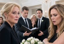 At my daughter’s funeral, my son-in-law’s mistress approached me, put on my daughter’s bracelet, and whispered, “I’ve won.” I held my four-year-old granddaughter and remained silent, but when the lawyer opened the will in front of everyone, she turned pale upon discovering that my daughter had left behind one final piece of evidence.