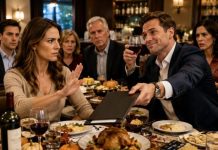 On Thanksgiving, my brother—the one who always borrowed money and never paid it back—raised his glass and said, “You’ll cover dinner, right?” I said no. The next morning, he showed up with the bill anyway. But when he read the receipt, his hands started shaking. And the real twist was still waiting.