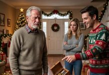 “He threw my Christmas gift into the trash and laughed. ‘Cheap country junk. That’s all you’re worth.’ I turned toward the door, but my daughter stopped me with words that shattered what was left of my heart. ‘Apologize to my husband… or move out and live alone.’ Three weeks later, I boarded a one-way flight. They smiled as I left—until they discovered the one thing I had taken from them wasn’t in my suitcase. What I left behind would destroy everything they thought they owned.