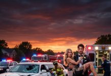 The paramedics rushed toward us after our wedding car crashed, but my husband pushed past me. “Save her first!” he shouted, carrying his barely injured mistress into the ambulance while I lay bleeding in my torn wedding gown. I watched the love of my life drive away without looking back. Three days later, he walked into my hospital room—and the doctor quietly told him, “She said this wedding should have been a funeral.” He turned pale…