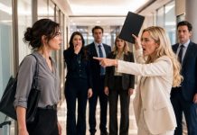 My first mistake was assuming the VP’s daughter knew who she was firing. She waved the handbook in my face and snapped, “Did you even read the dress code? You’re fired.” Minutes later, our $4 billion client hugged me in the lobby. “Ready to finalize the merger?” I smiled bitterly. “I’d love to—but she just fired me.” His face turned ice-cold. “You did what?” That was when everything changed.