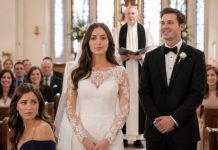 The night before my wedding, I found my sister in my fiancé’s bed. She whispered, “Please don’t ruin everything.” I smiled through the pain and said, “Don’t worry. I won’t.” The next morning, I walked down the aisle like nothing had happened. When the pastor asked, “Do you take this man?” I reached for the microphone, faced the packed church, and said, “Before I answer, there’s something everyone deserves to see…” Then I pressed play.