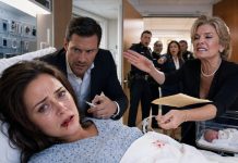 Desde la cama del hospital, paralizada de cintura para abajo, vi a mi suegra arrancarme la vía y abofetearme hasta hacerme sangrar. «Mi hijo necesita una mujer de verdad, no una máquina de parir rota», siseó. Yo fingí terror mientras mi dedo rozaba el botón oculto bajo la sábana. Cuando la puerta comenzó a abrirse y su confesión quedó grabada, sonreí. Ella aún no sabía quién venía a buscarla…
