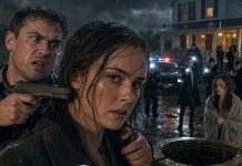 A las dos de la madrugada, el timbre rompió el silencio. Abrí la puerta y vi a mi hermana desplomada bajo la lluvia, temblando dentro de un camisón empapado; su piel estaba cubierta de moretones negros. “No llames a la policía… él sabe dónde estás”, susurró antes de desmayarse en mis brazos. Entonces encontré en su mano una llave ensangrentada y escuché un coche detenerse frente a mi casa. Alguien acababa de seguirla.