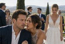 By the third day of my brother’s wedding, I still believed everything was perfect. Then my wife grabbed my wrist so hard it hurt. “We need to leave. Now.” I laughed nervously. “What are you talking about?” She stared at the bride, pale as death. “You really don’t see it?” she whispered. “That woman isn’t who your brother thinks she is.” Before I could answer, the bride looked straight at us—and smiled.