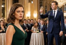 For five years, I smiled beside the man who was secretly destroying our marriage. At his promotion party, he raised his glass and said, “To loyalty—and to the woman who always believed in me.” I walked onto the stage and placed a thick envelope in his hand. “Congratulations,” I whispered. “You’ve just been promoted… to single.” The room fell silent—but then his boss opened the second envelope, and everything changed.