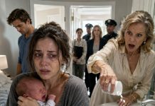 Apenas podía levantarme cuando mi suegra arrancó las cortinas y gritó: «¡Todas parimos! Deja de usar la depresión como excusa y ponte a trabajar». Mi bebé lloraba, yo temblaba y mi esposo evitaba mirarme. Entonces ella arrojó mis medicamentos al fregadero. Sonreí entre lágrimas y susurré: «Acabas de destruir la única prueba que podía salvarte». Cuando sonó el timbre, su rostro perdió todo el color…