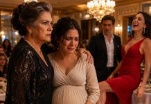 «¡Suéltala!», grité cuando vi a esa mujer pisotear el orgullo de mi nuera embarazada mientras todos guardaban silencio. Ella solo se rio y respondió: «¿Y qué vas a hacer, vieja?». Sonreí porque acababa de cometer el peor error de su vida. Si creyó que humillar a mi familia quedaría impune, estaba a punto de descubrir que una suegra también puede convertirse en la peor pesadilla de una amante… y mi lección apenas iba a comenzar.