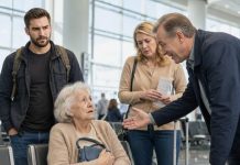 Dad leaned toward Grandma and said, “Just sit here. We’ll check in and come right back.” But minutes later, I saw my parents boarding the plane without her. “You planned this?” I shouted. Dad wouldn’t look at me. I ran back through the terminal, terrified that Grandma—confused, alone, and battling Alzheimer’s—had disappeared. Then I heard her voice behind a security door… and what she told me changed everything.