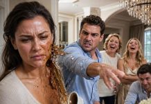 Toda la familia de mi esposo vivía gastando mi dinero como si yo fuera un banco sin límites. Pero aquella mañana, cuando él me ordenó entregar mi tarjeta para pagar la casa de su hermana, dije por primera vez: «No». Su rostro cambió. Me arrojó una taza de café hirviendo a la cara y gritó: «¡Tu dinero también nos pertenece!». Mientras todos reían, abrí mi teléfono y sonreí… porque acababa de cancelar algo mucho más valioso que aquella tarjeta.