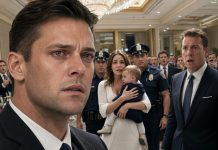 —Papá, esa es mamá… ¿por qué lleva a mi hermanito en brazos junto a ese hombre? Seguí el dedo tembloroso de mi hija y sentí que el mundo se detenía. Mi esposa, supuestamente muerta hacía tres años, subía a un coche negro con nuestro bebé… y con mi propio hermano. Corrí hacia ellos gritando su nombre, pero ella solo me miró aterrada y susurró: —No te acerques… él todavía cree que tú no sabes la verdad.