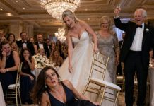 “You have no place at this family table,” my sister sneered before yanking away my chair. I crashed onto the marble floor in front of two hundred wedding guests, my lip bleeding as Mom hid a smile. Then the groom shot to his feet. “Enough! Do you really want me to reveal the truth?” Camille froze—because the secret behind her luxurious wedding could send her straight to prison.