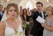 “I won’t marry a liar!” my fiancé shouted before walking away from the altar as our guests stared in silence. Humiliated, I fled to my aunt’s village, expecting comfort—but she tossed me a rusty key. “You can sleep in the abandoned bakery,” she said coldly. For six months, I worked behind its cracked walls. Then my aunt returned with a buyer, opened the door, and whispered, “What have you done?”
