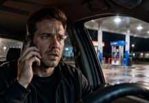 At 12:07 a.m., Grandma called me, whispering through tears, “Don’t go home. Drive anywhere—now!” I demanded to know what was happening, but she only said, “Please trust me… they’re already inside.” My blood turned cold. Seconds after I pulled into a gas station, police cruisers raced past and surrounded my street. Then my phone buzzed with a photo taken inside my bedroom—and the person standing beside my bed was supposed to be dead.