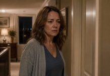 The moment I opened that bedroom door, my whole life stopped breathing. My husband froze under the sheets, but my son’s fiancée only smiled and whispered, “Now you know.” I didn’t scream. I didn’t cry. I just looked at them and said, “Enjoy tonight… because tomorrow, everyone will know who you really are.” Then I closed the door—and made one phone call that changed everything.