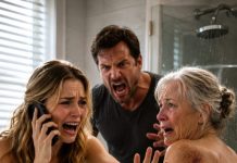 I froze when I pulled back my mother’s robe and saw the purple bruises covering her arms and back. “Mom… who did this?” I whispered. Tears streamed down her face as she begged, “Please don’t call anyone. He’s still my son.” My hands shook as I dialed 911 anyway. But when the front door suddenly creaked open and my brother’s voice echoed through the house, I realized the nightmare was only beginning.