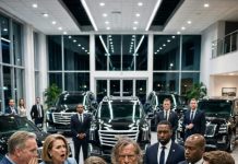 I watched my family laugh as the homeless man stood barefoot on the polished floor of our car dealership. My brother tossed him a coin and sneered, “This place sells luxury cars, not pity.” The old man looked at me, his eyes calm but dangerous. Then three black SUVs pulled up outside, and our manager turned white. “Sir… your private order is ready.” That was when my family realized who they had humiliated.
